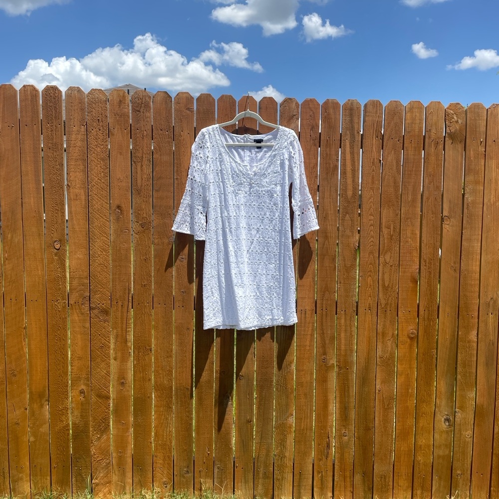 Vintage White Eyelet Dress